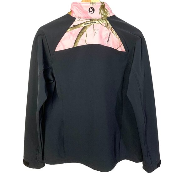 Realtree Gander Mountain Camo Jacket Fleece Lined Zip Up M Pink Black Hunting - Picture 5 of 12